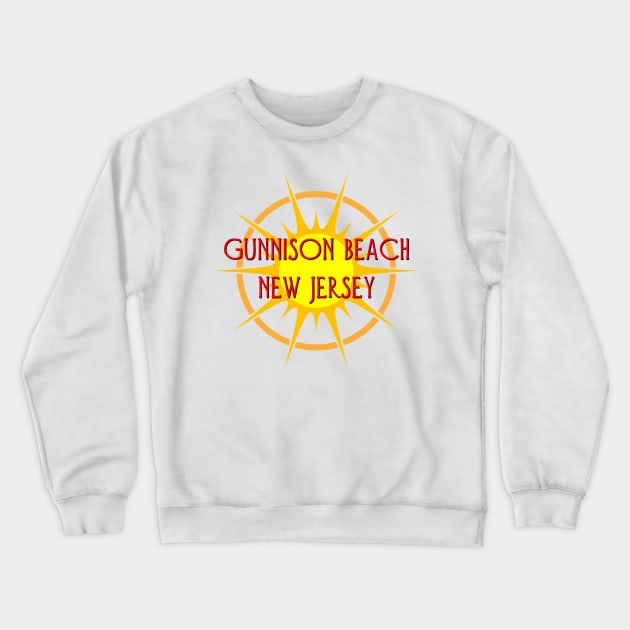 Life's a Beach: Gunnison Beach, New Jersey Crewneck Sweatshirt by Naves